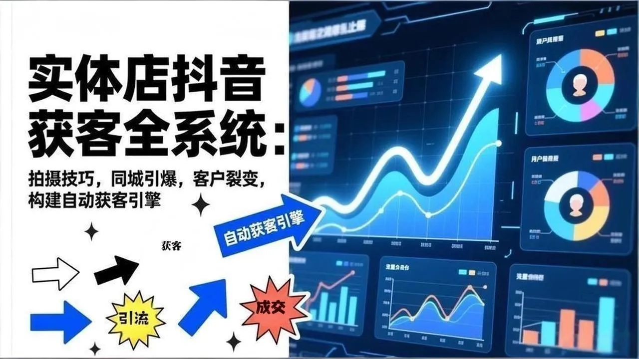 2026实体店抖音获客全系统：拍摄技巧，同城引爆，客户裂变，构建自动获客引擎-续财库