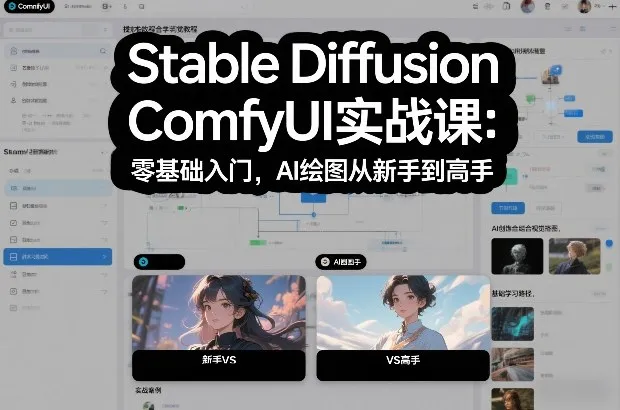 Stable Diffusion ComfyUI实战课：零基础入门，AI绘图从新手到高手-续财库