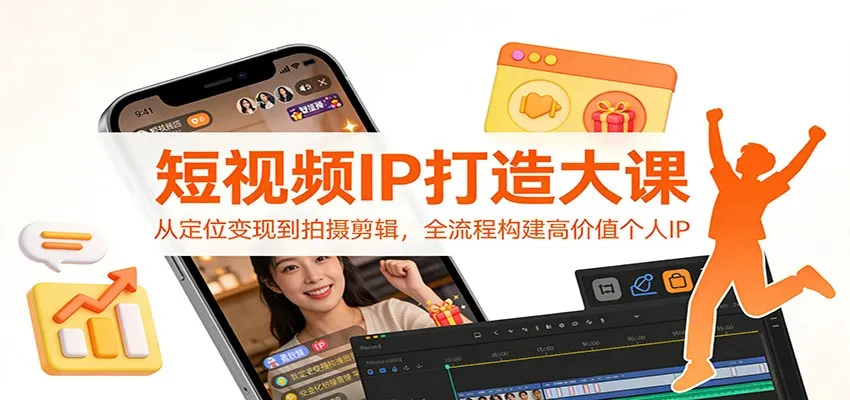 短视频IP打造大课：从定位变现到拍摄剪辑，全流程构建高价值个人IP-续财库