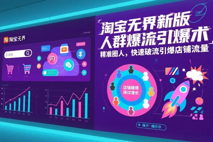 淘宝无界新版人群爆流引爆术，精准圈人，快速破流引爆店铺流量-续财库