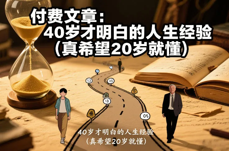 付费文章:40岁才明白的人生经验(真希望20岁就懂)-续财库