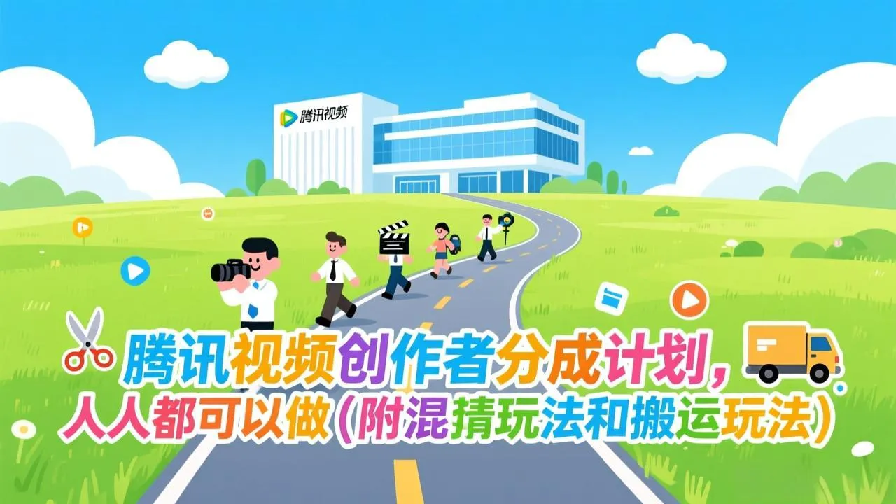 腾讯视频创作者分成计划，人人都可以做(附混剪玩法和搬运玩法-续财库
