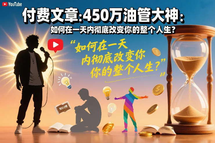 付费文章：450万油管大神：如何在一天内彻底改变你的整个人生？-续财库