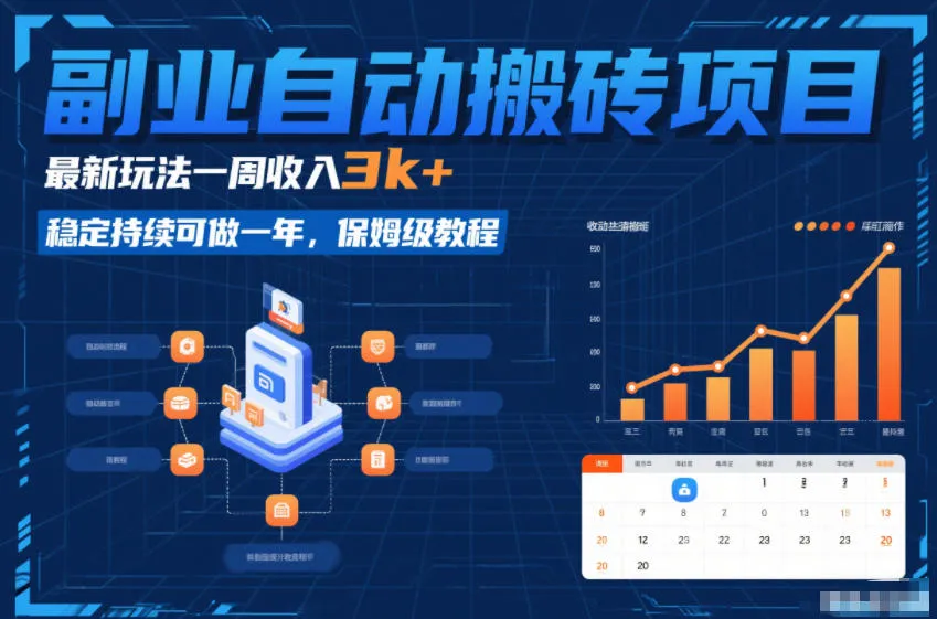 副业自动搬砖项目,最新玩法一周收入3k+,稳定持续可做一年,保姆级教程【揭秘】-续财库