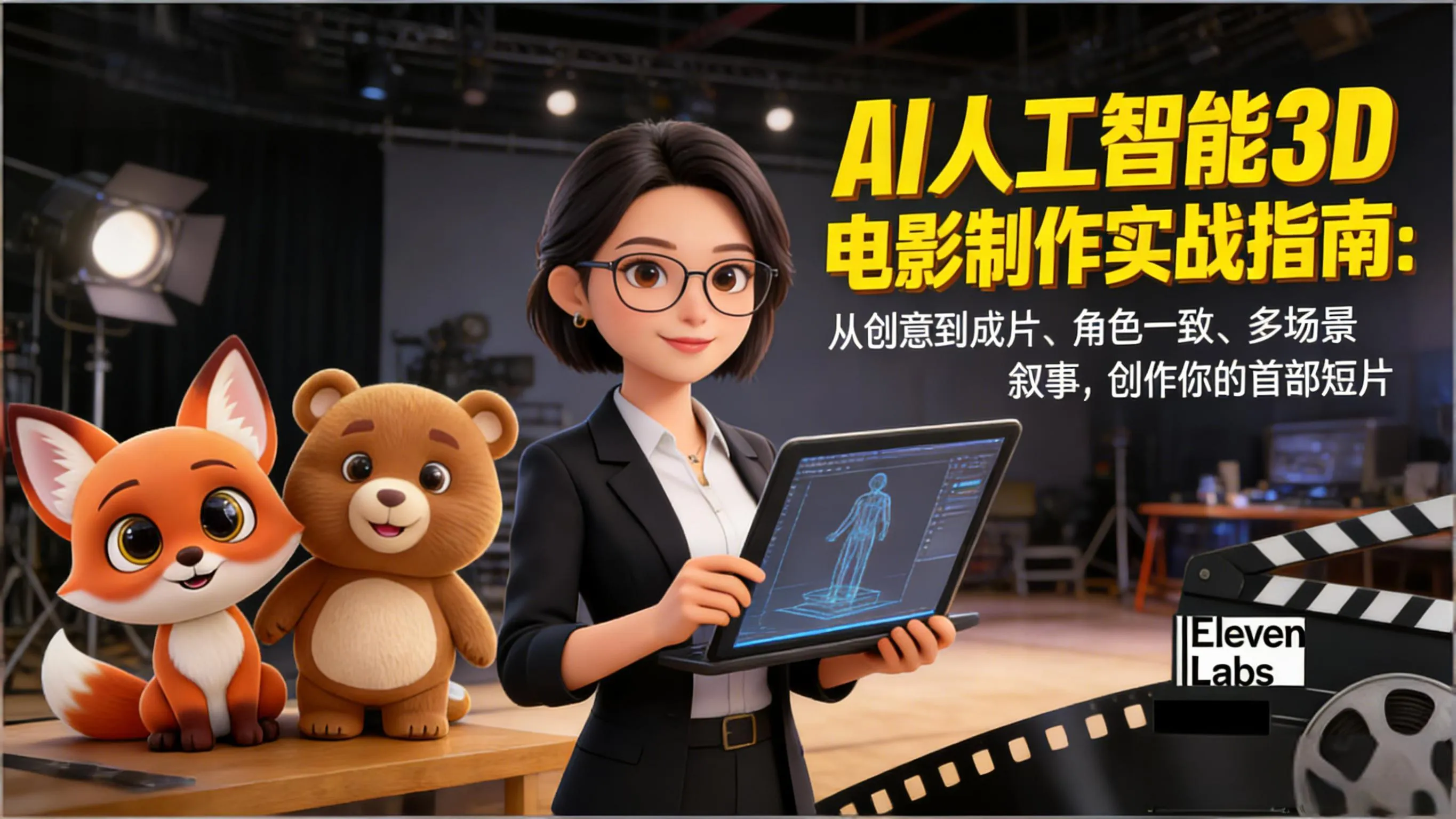 AI人工智能3D电影制作实战指南:从创意到成片、角色一致、多场景叙事,创作你的首部短片-续财库