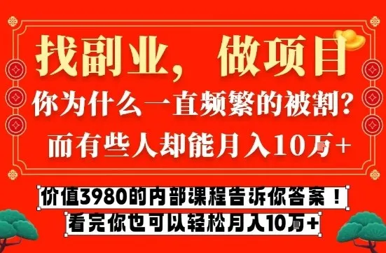 价值3980的网创内部课程,告诉你互联网创业月入10个W的秘密【揭秘】-续财库