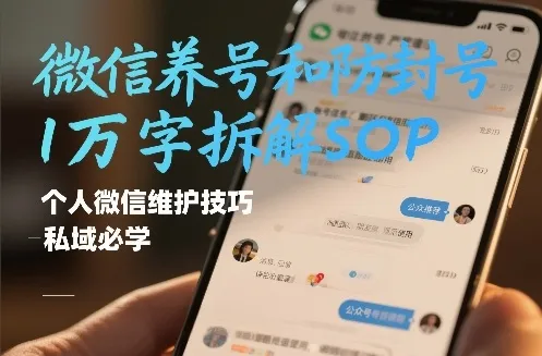 微信养号和防封号1万字拆解SOP，个人微信维护技巧，私域必学【文档】-续财库