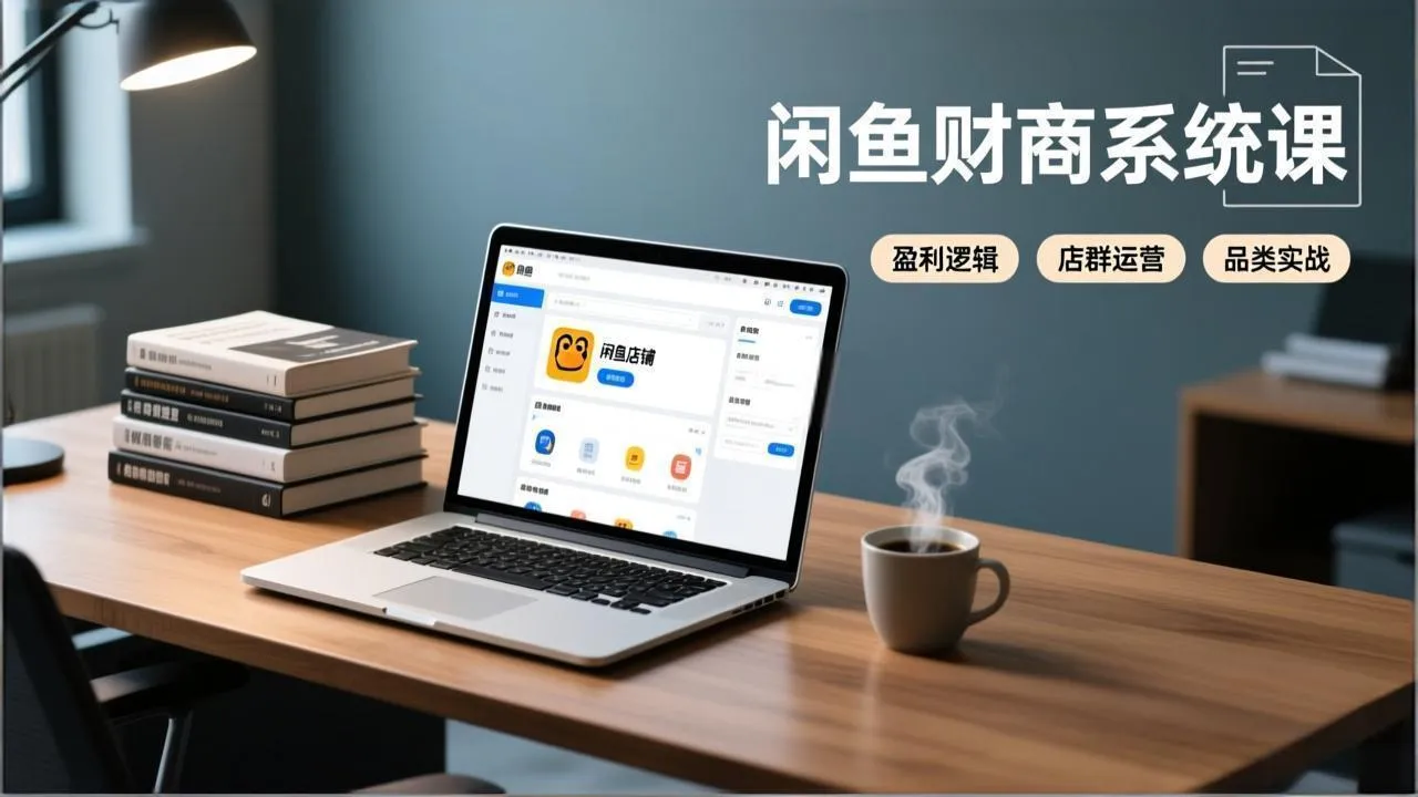 闲鱼财商系统课：从盈利逻辑、店群运营到品类实战，实现稳定月入过万-续财库