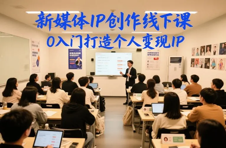 新媒体IP创作线下课，0入门打造个人变现IP-续财库
