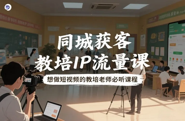 同城获客，教培IP流量课，想做短视频的教培老师必听课程-续财库