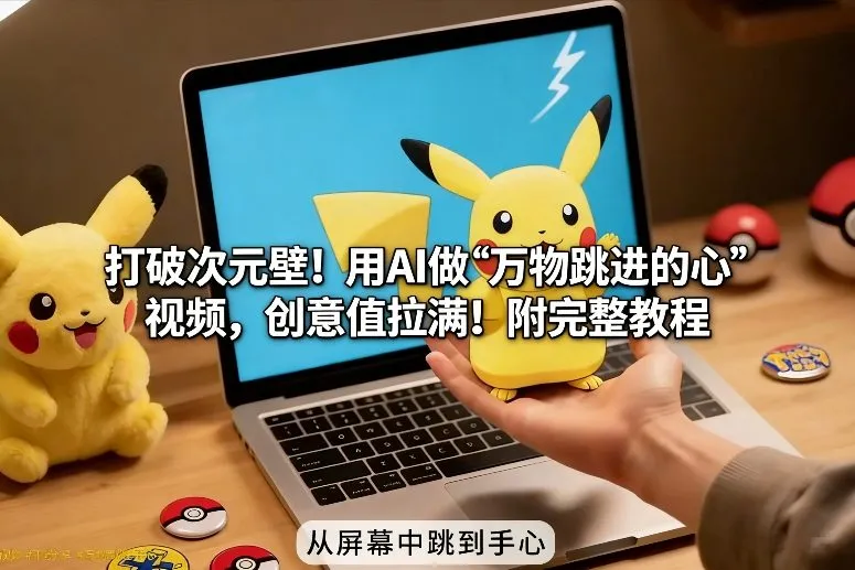 打破次元壁！用AI做【万物跳进手心】视频，创意值拉满！附完整教程-续财库
