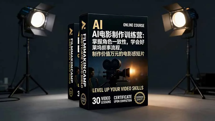 AI电影制作训练营：掌握角色一致性，学会好莱坞叙事流程，制作价值万元的电影感短片-续财库