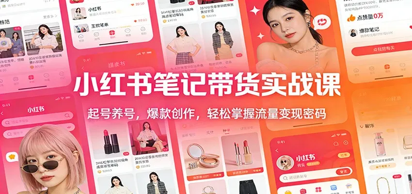小红书笔记带货实战课：起号养号，爆款创作，轻松掌握流量变现密码-续财库