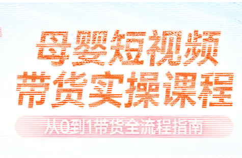 母婴短视频带货实操课程-续财库