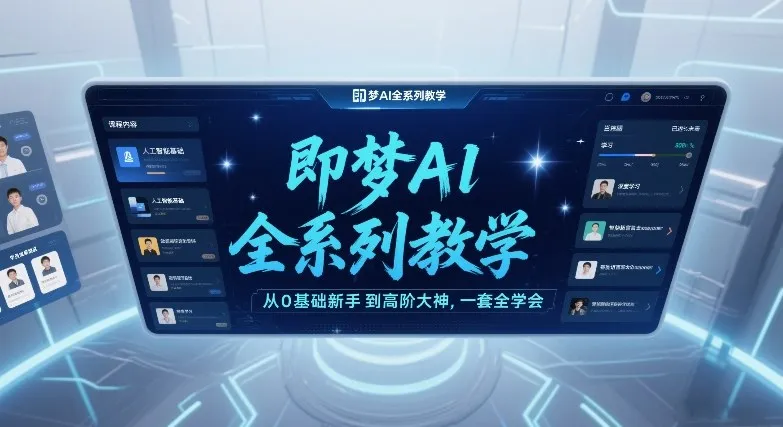 即梦AI全系列教学，从0基础新手到高阶大神，一套全学会-续财库