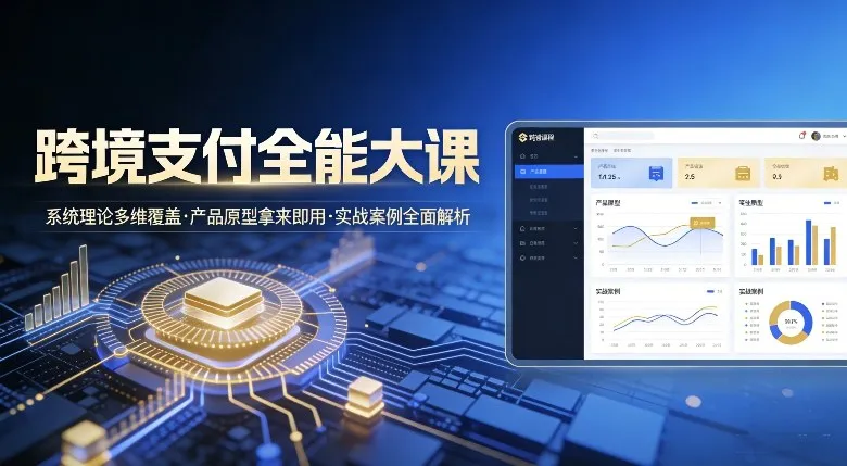 跨境支付全能大课，系统理论多维覆盖，产品原型拿来即用，实战案例全面解析-续财库