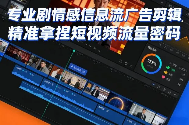 专业剧情感信息流广告剪辑，精准拿捏短视频流量密码-续财库
