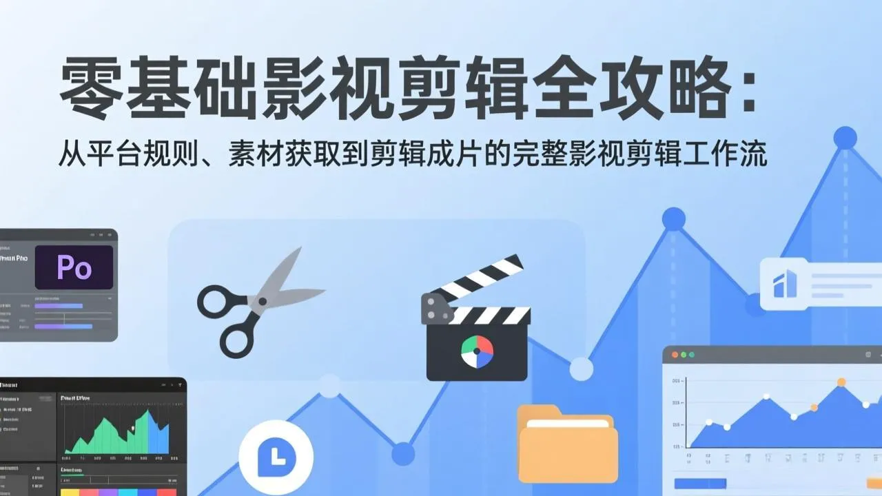 零基础影视剪辑全攻略：从平台规则、素材获取到剪辑成片的完整影视剪辑工作流-续财库