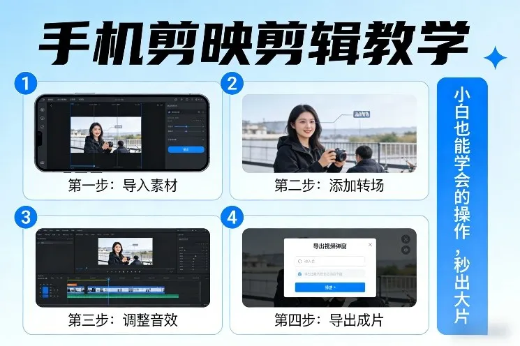 手机剪映剪辑教学,小白也能学会的操作,秒出大片-续财库