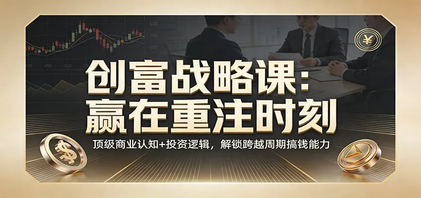 《创富战略课：赢在重注时刻》顶级商业认知+投资逻辑，解锁跨越周期搞钱能力-续财库