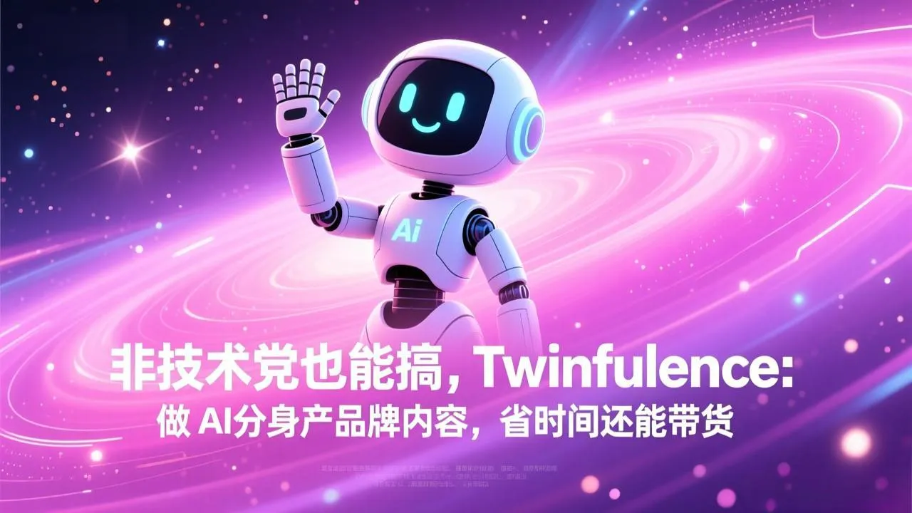 非技术党也能搞!Twinfluence:做 AI 分身产品牌内容,省时间还能带货-续财库
