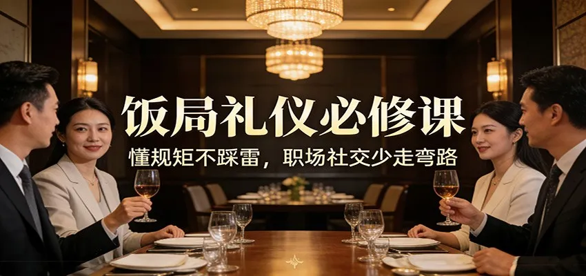 公众号收费文章：《饭局礼仪必修课：懂规矩不踩雷，职场社交少走弯路》-续财库