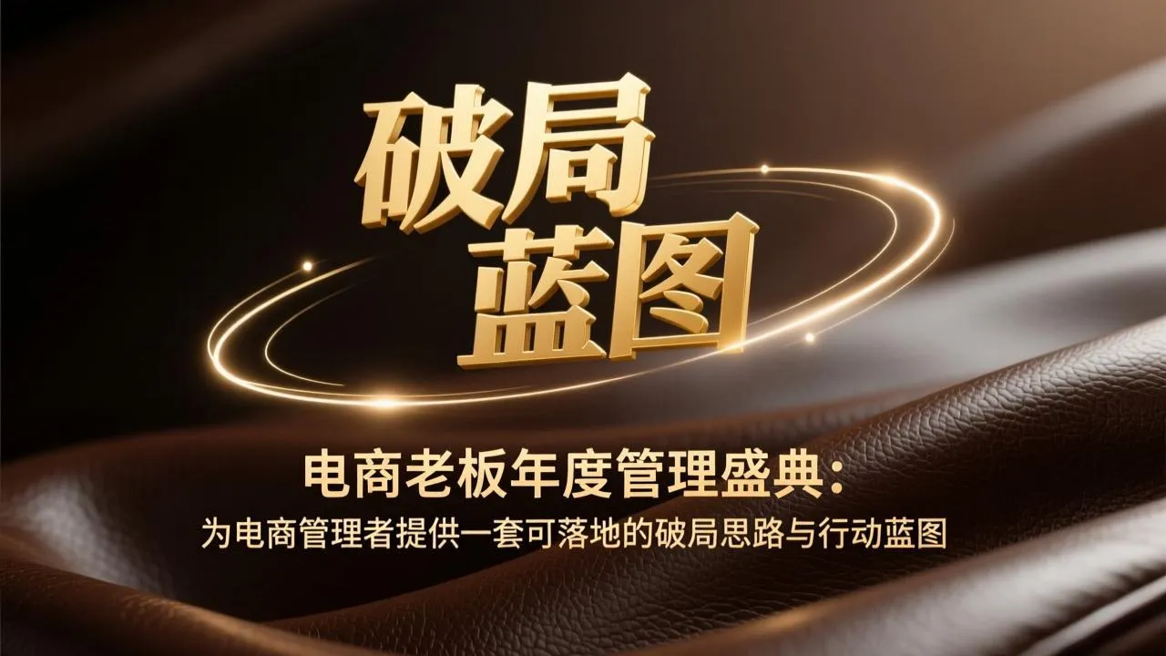 电商老板年度管理盛典:为电商管理者提供一套可落地的破局思路与行动蓝图-续财库
