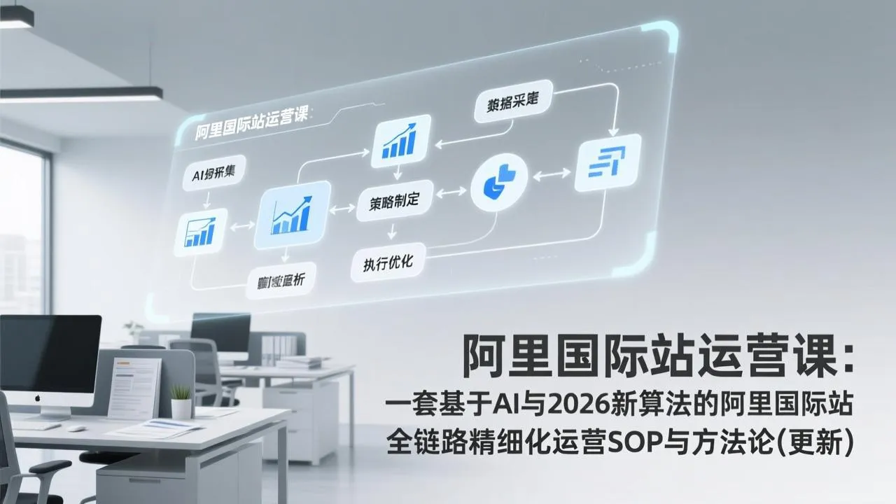 阿里国际站运营课:一套基于AI与2026新算法的阿里国际站全链路精细化运营SOP与方法论(更新-续财库