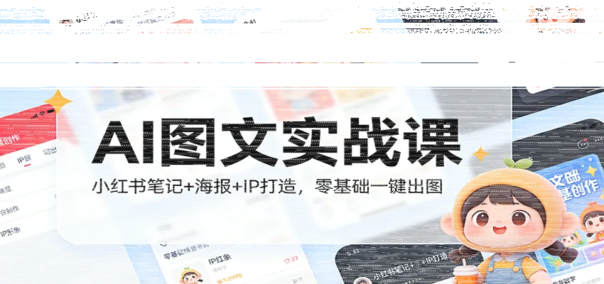 AI图文实战课：小红书笔记+海报+IP打造，零基础一键出图-续财库