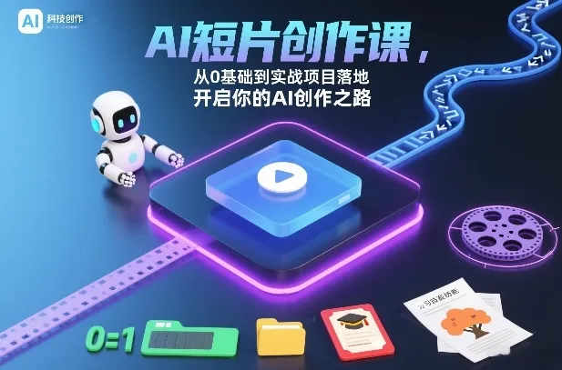 AI短片创作课,从0基础到实战项目落地,开启你的AI创作之路(更新)-续财库