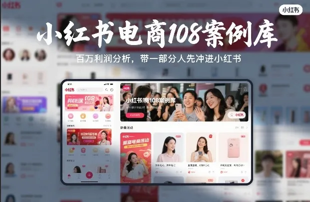 小红书电商108案例库,百W利润分析,带一部分人先冲进小红书【文档】-续财库