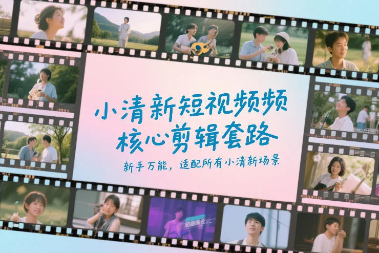 小清新短视频核心剪辑套路，新手万能，适配所有小清新场景-续财库