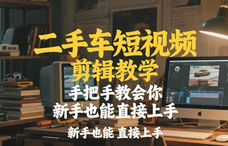 二手车短视频剪辑教学，手把手教会你，新手也能直接上手-续财库