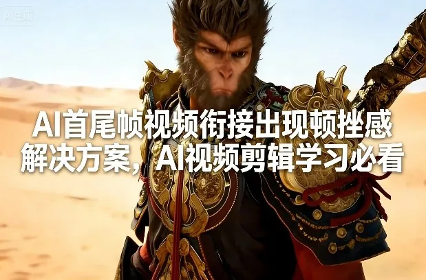 AI首尾帧视频衔接出现顿挫感解决方案，AI视频剪辑学习必看-续财库