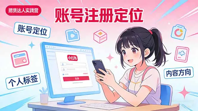 小红书带货达人实战营：账号注册定位、内容创作、选品策略、带货技巧、流量运营等-续财库