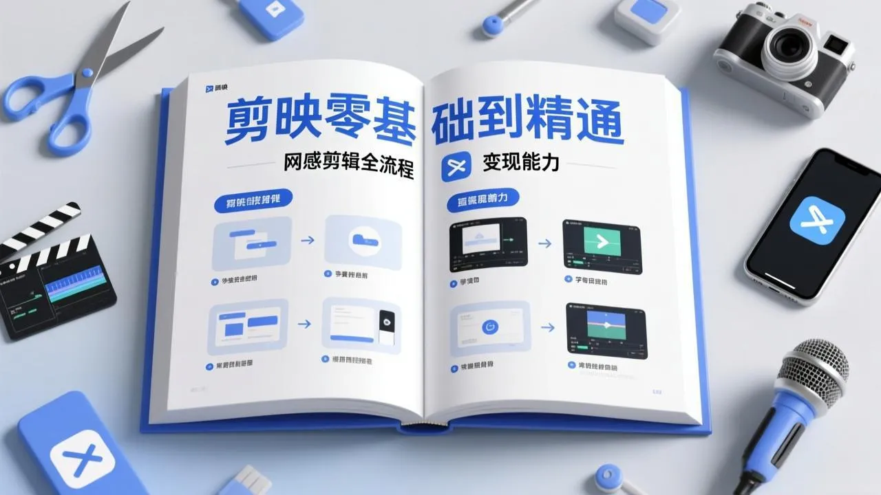 剪映零基础也能快速上手,从入门到精通掌握网感剪辑全流程,掌握能直接变现的剪辑能力-续财库