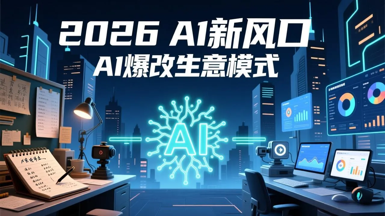 2026年AI创富新风口，用人工智能爆改你的生意模式，从短视频到直播全面降本增效抢占先机-续财库