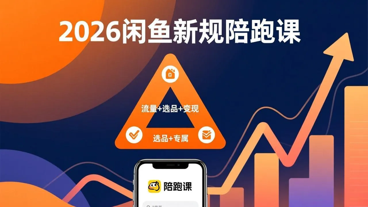 2026闲鱼高阶陪跑课全新上线,带你吃透新规玩转选品流量,从零搭建稳定变现盈利体系-续财库