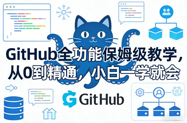 GitHub全功能保姆级教学,从0到精通,小白一学就会-续财库