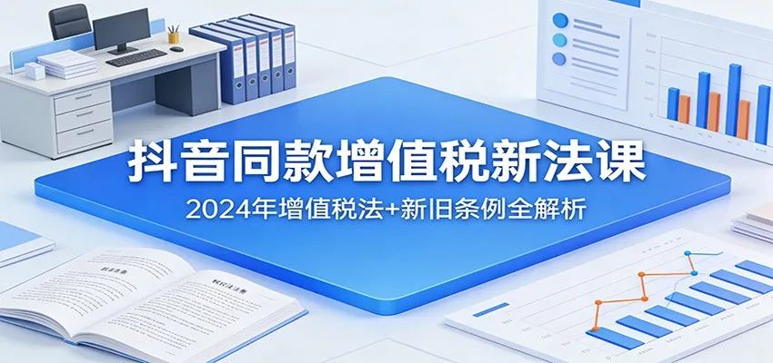 抖音同款增值税新法课：2024年增值税法+新旧条例全解析-续财库