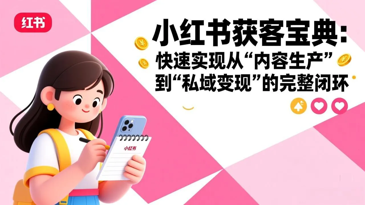 小红书获客宝典:快速实现从“内容生产”到“私域变现”的完整闭环-续财库