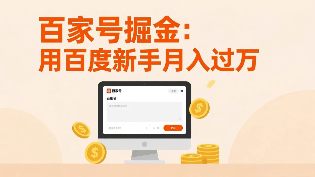 百家号掘金:用百度新手月入过万,日入300,无需引流,全新手机搬砖项目-续财库