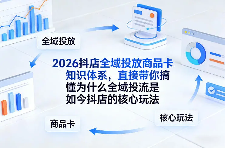 2026抖店全域投放商品卡知识体系,直接带你搞懂为什么全域投流是如今抖店的核心玩法-续财库
