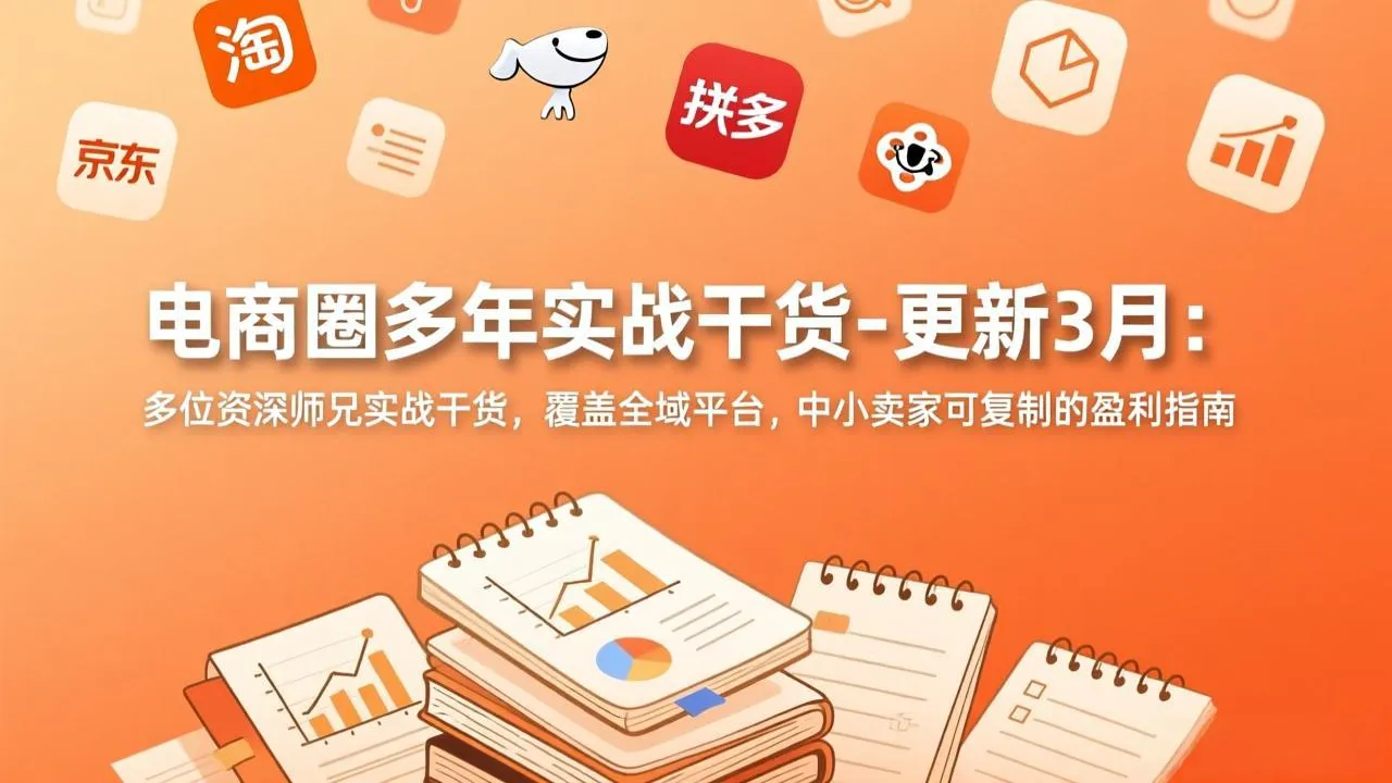 电商圈多年实战干货-更新3月：多位资深师兄实战干货，覆盖全域平台，中小卖家可复制的盈利指南-续财库
