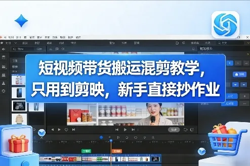 短视频带货搬运混剪教学,只用到剪映,新手直接抄作业-续财库
