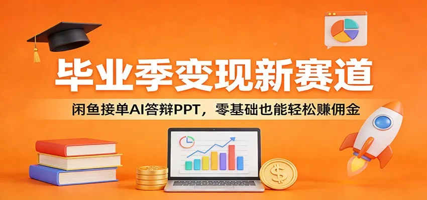 毕业季变现新赛道:闲鱼接单AI答辩PPT,零基础也能轻松赚佣金-续财库