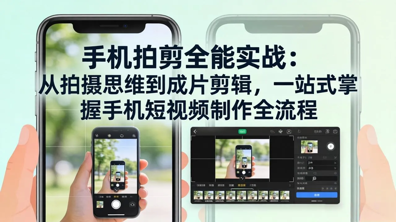 手机拍剪全能实战：从拍摄思维到成片剪辑，一站式掌握手机短视频制作全流程-续财库