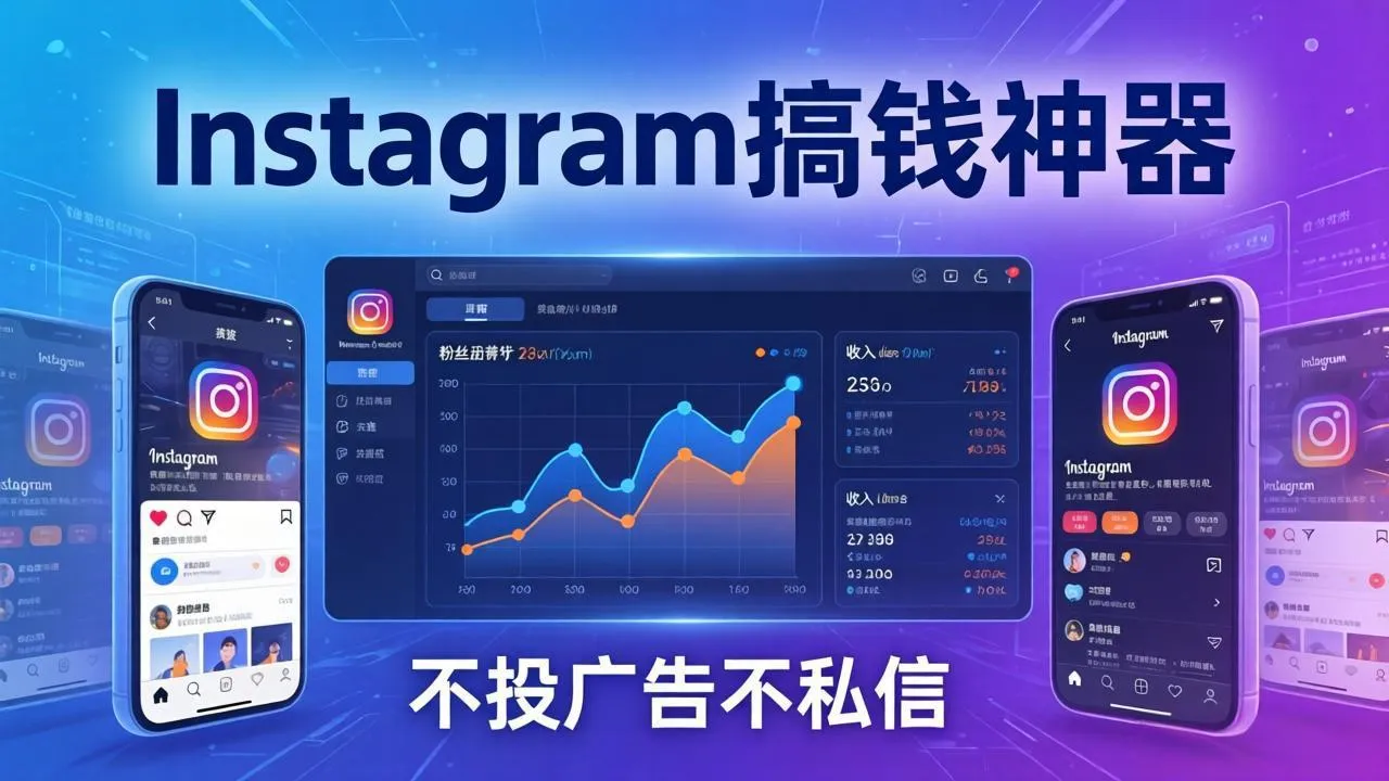 Instagram搞钱神器：月涨6万粉+月入5万刀，不投广告不私信，靠算法+低价产品-续财库