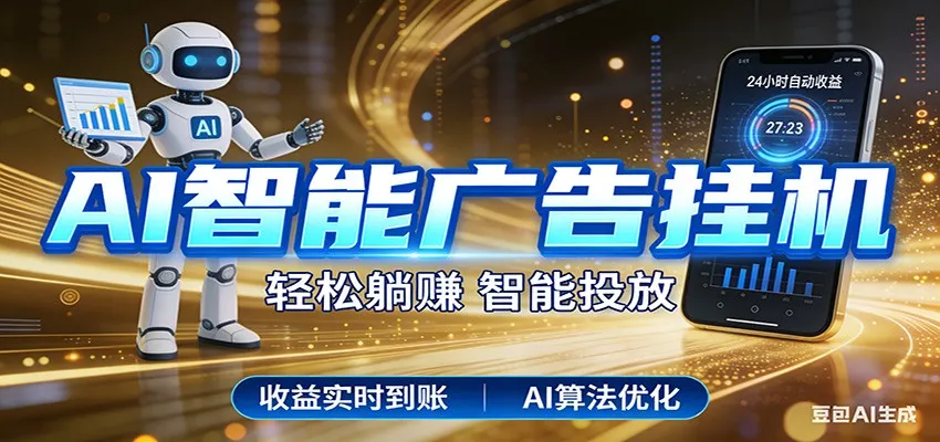 智能广告挂机新时代,利用碎片化时间实现稳定被动收益,AI帮你持续盈利-续财库