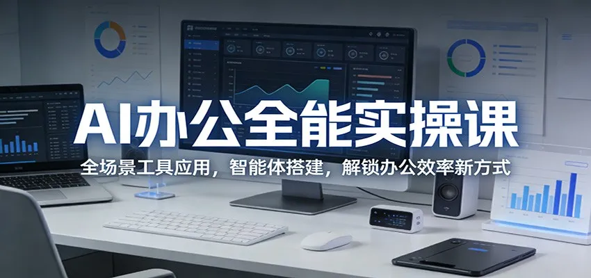 AI办公全能实操课:全场景工具应用,智能体搭建,解锁办公效率新方式-续财库